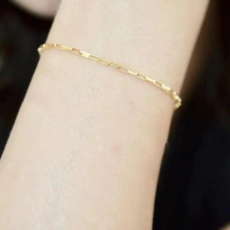 Pulsera de Cadena de Oro de Lujo Hecha a Mano