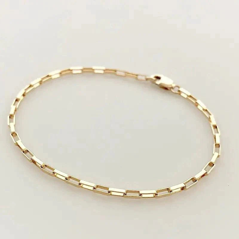 Pulsera de Cadena de Oro de Lujo Hecha a Mano