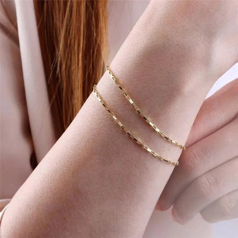 Pulsera de Cadena de Oro de Lujo Hecha a Mano