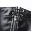 Mandotos Black Leather Lace-Up Skirt
