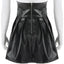 Mandotos Black Leather Lace-Up Skirt