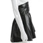 Mandotos Black Leather Lace-Up Skirt