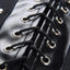 Mandotos Black Leather Lace-Up Skirt