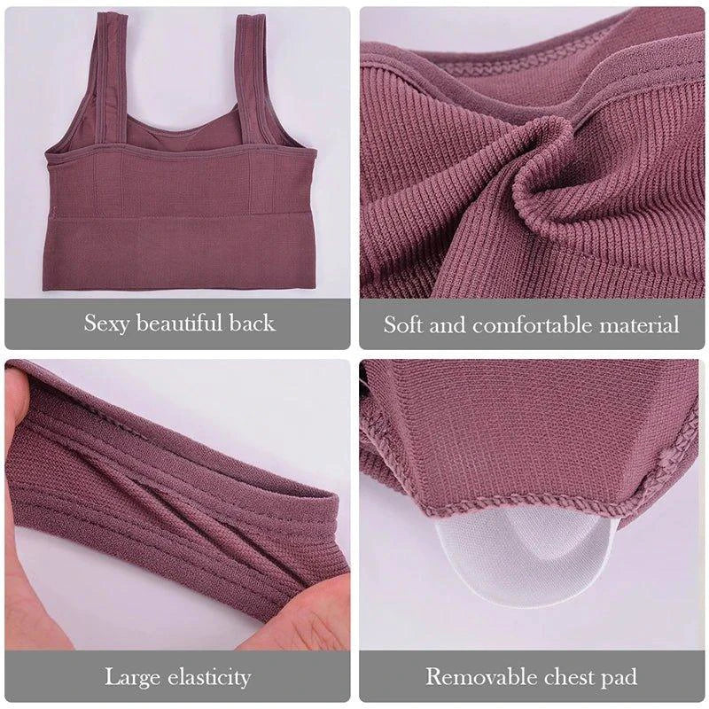 Sostén Deportivo Transpirable Mandotos para Mujeres - Top de Yoga Sin Costuras