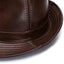 Casquette en cuir marron Mandotos - Cuir de vachette premium, XL-XXXXL