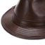 Casquette en cuir marron Mandotos - Cuir de vachette premium, XL-XXXXL