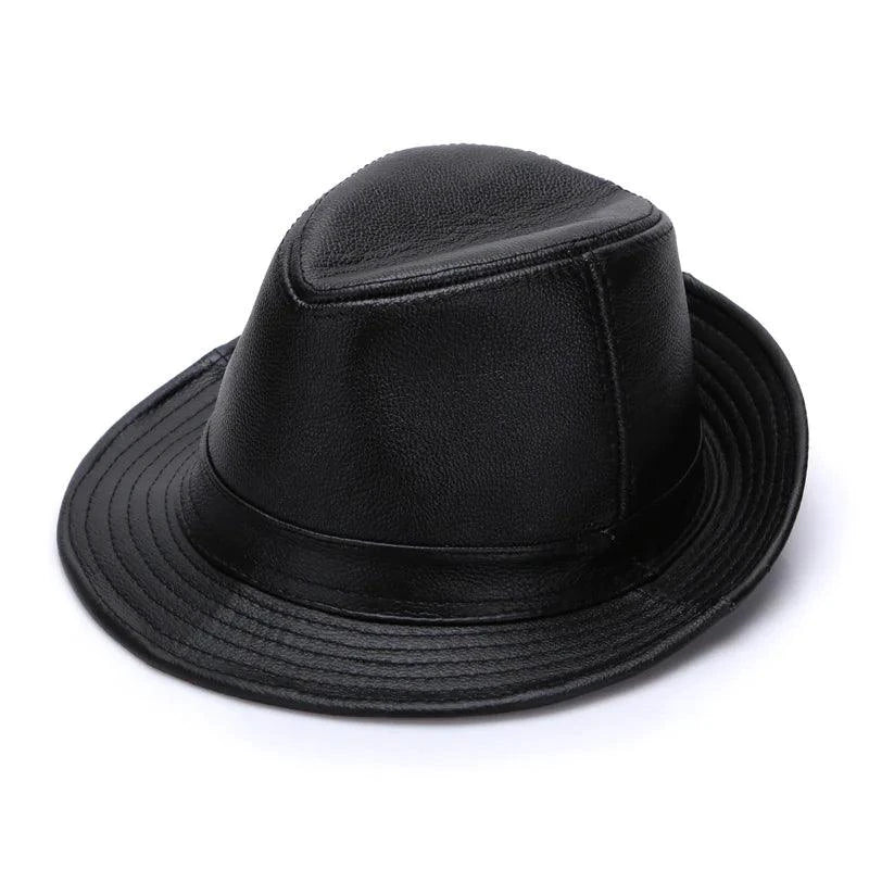 Casquette en cuir marron Mandotos - Cuir de vachette premium, XL-XXXXL