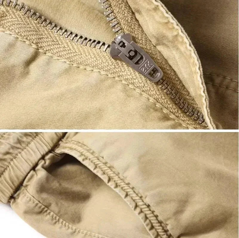Mandotos Men's Tactical Cargo Pants - Gray Cotton Full Length