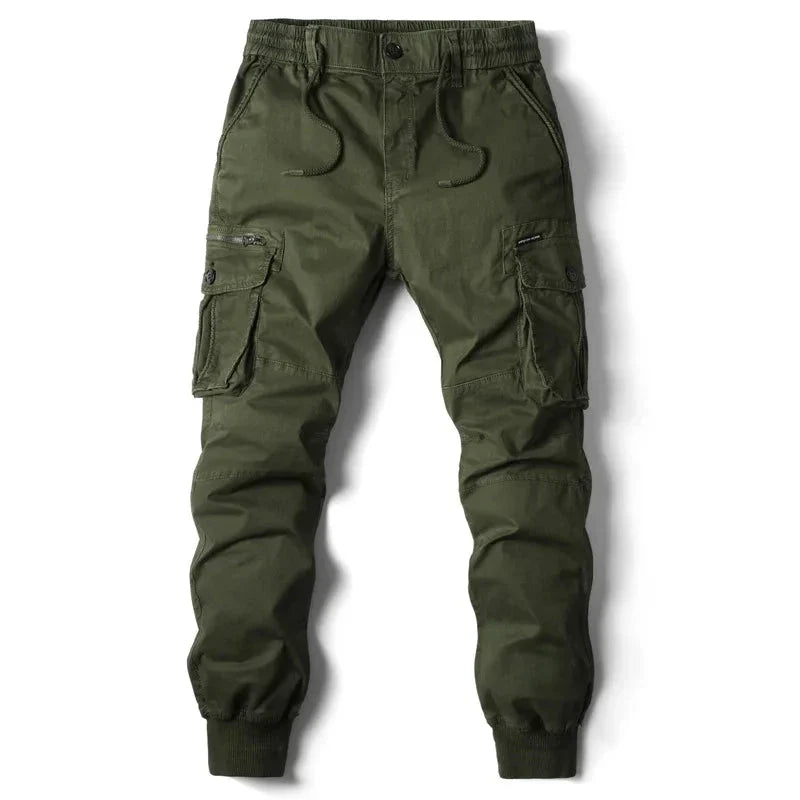 Mandotos Men's Tactical Cargo Pants - Gray Cotton Full Length