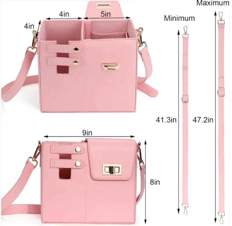 Mandotos CarryEasy Beverage Pouch - Portable PU Leather Bottle Bag