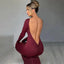 Mandotos Chic Backless Silk Dress