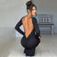 Mandotos Chic Backless Silk Dress