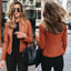 MANDOTOS Chic Faux Leather Zip Up Jacket for Women - Versatile Outerwear
