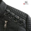 Manteau en Cuir Noir Chic Féminin Mandotos avec Détails de Style Biker