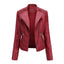 Manteau en Cuir Noir Chic Féminin Mandotos avec Détails de Style Biker