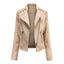 Manteau en Cuir Noir Chic Féminin Mandotos avec Détails de Style Biker