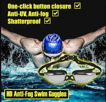 Mandotos ClearView HD Swim Goggles with Adjustable Straps