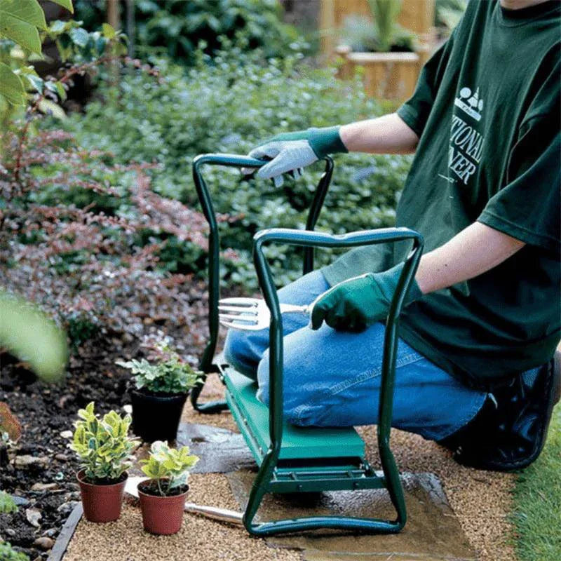MANDOTOS Comfort Gardener Kneeler - Taburete de Jardinería Ergonómico Plegable