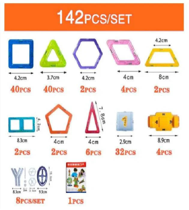 Mandotos Creative Magnet Constructors - Magnetic Building Blocks Set
