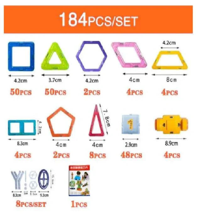 Mandotos Creative Magnet Constructors - Magnetic Building Blocks Set