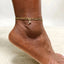 Mandotos Crystal A-Z Initial Anklet for Women - Gold Cuban Link
