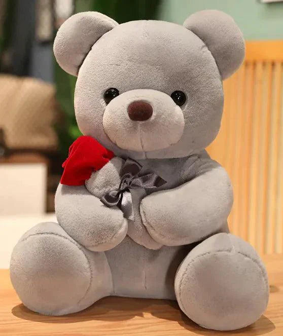 Mandotos Cuddly Rose Teddy Pillow - Plush Bear with Rose Detail