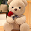 Mandotos Cuddly Rose Teddy Pillow - Plush Bear with Rose Detail