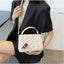 Sac à bandoulière en cuir PU à motif losange MANDOTOS - Compact et élégant