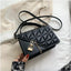 Sac à bandoulière en cuir PU à motif losange MANDOTOS - Compact et élégant