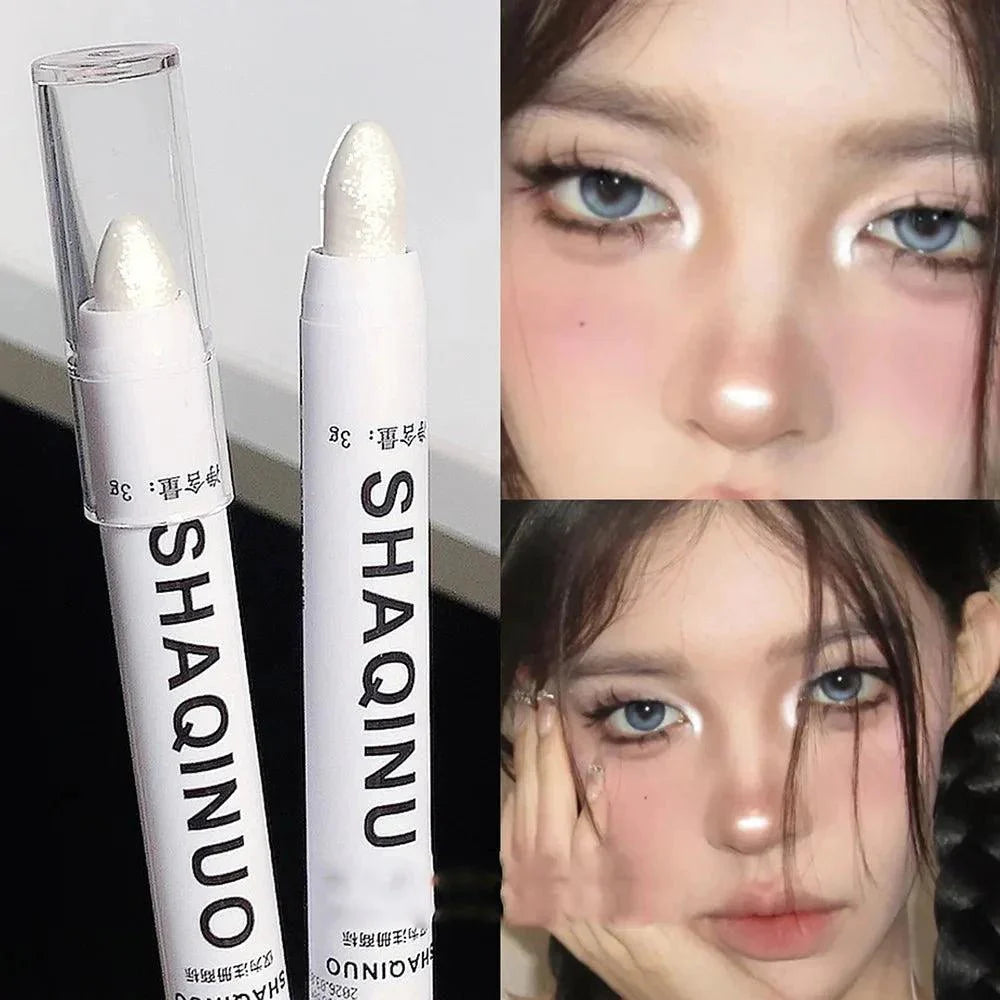 Matte Eyeshadow Stick - White Eyeliner & Shimmer Silver Highlighter