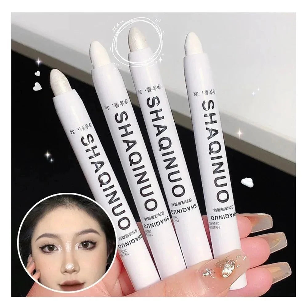 Matte Eyeshadow Stick - White Eyeliner & Shimmer Silver Highlighter