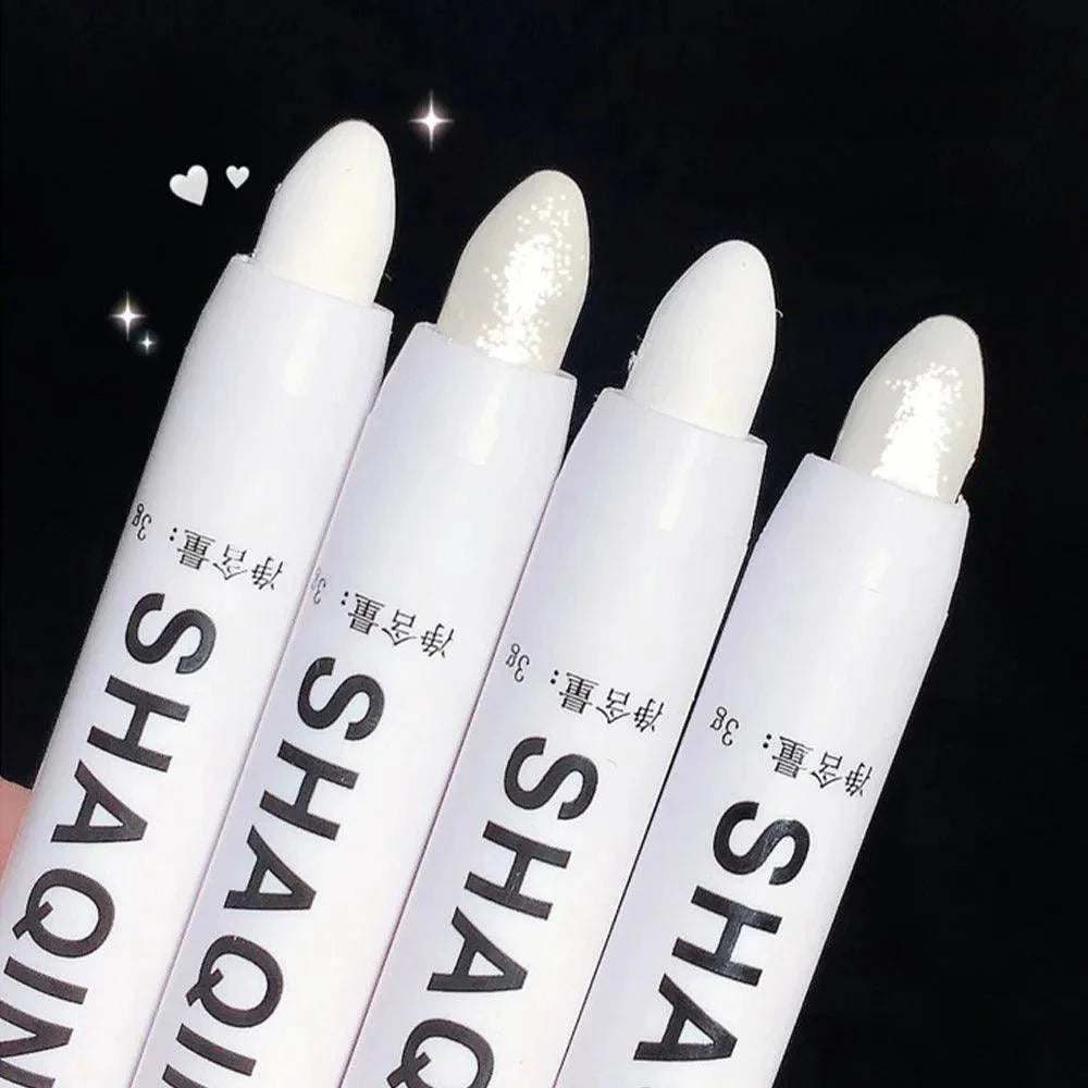 Matte Eyeshadow Stick - White Eyeliner & Shimmer Silver Highlighter