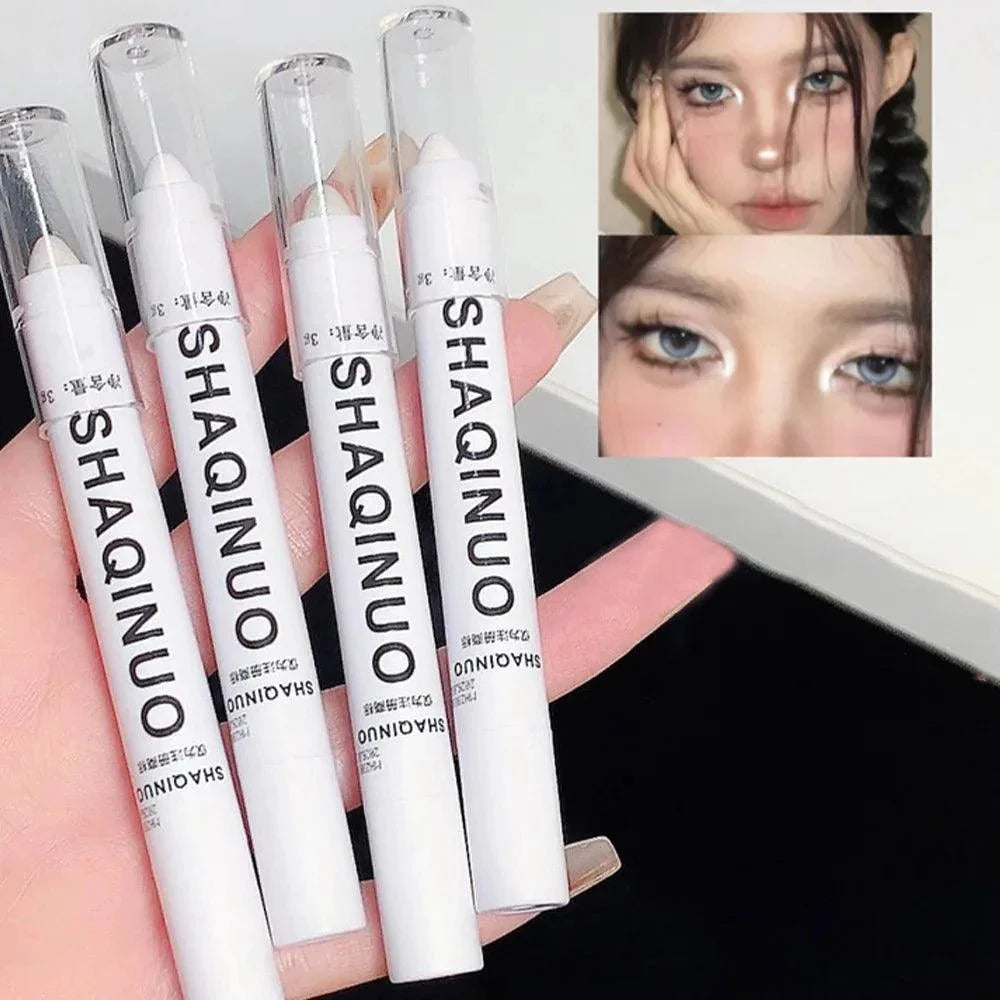 Matte Eyeshadow Stick - White Eyeliner & Shimmer Silver Highlighter