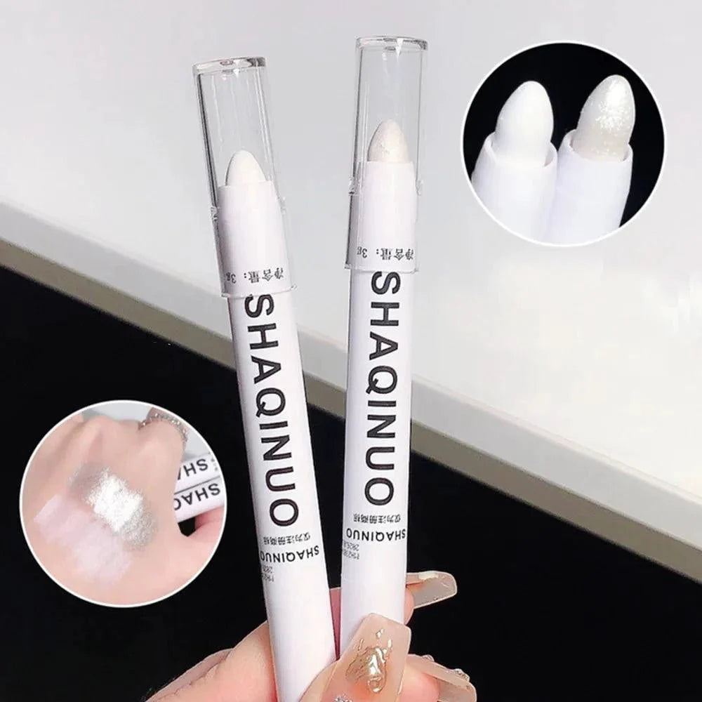Matte Eyeshadow Stick - White Eyeliner & Shimmer Silver Highlighter
