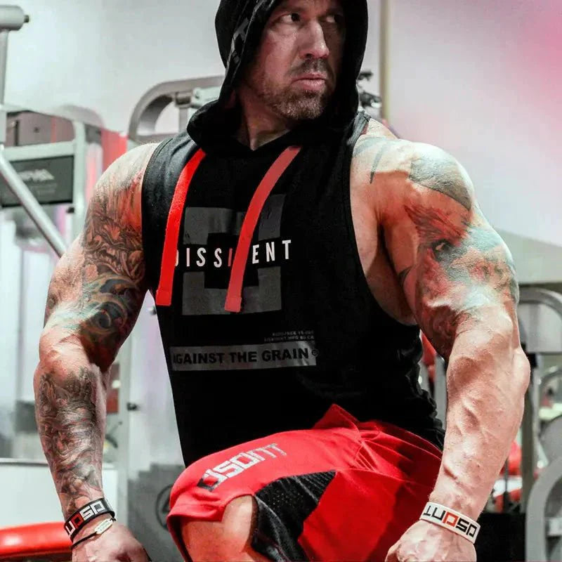 Men's Hooded Active Workout Tank - Breathable Comfort