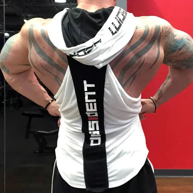 Men's Hooded Active Workout Tank - Breathable Comfort