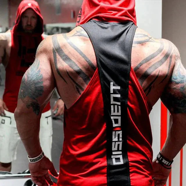 Men's Hooded Active Workout Tank - Breathable Comfort