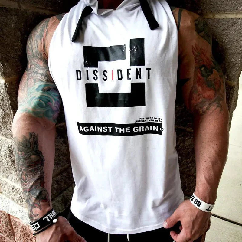 Men's Hooded Active Workout Tank - Breathable Comfort