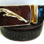 Ceinture en cuir à boucle automatique pour homme - Design léopard