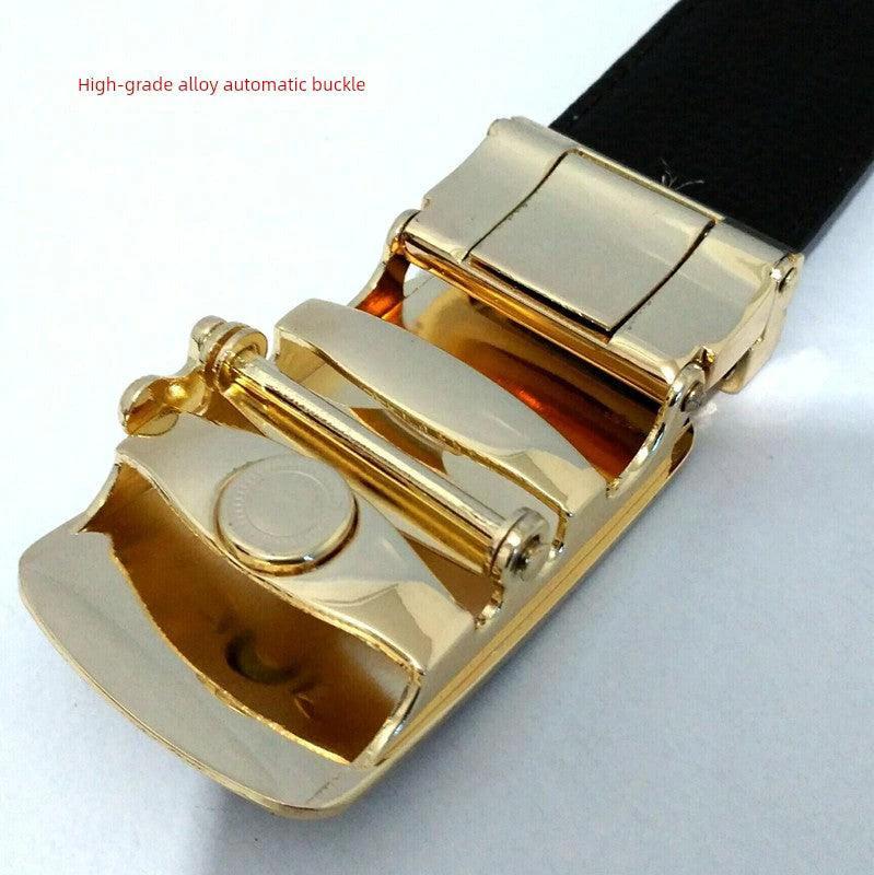 Ceinture en cuir à boucle automatique pour homme - Design léopard