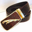 Ceinture en cuir à boucle automatique pour homme - Design léopard