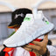 Chaussures de sport en maille respirante pour hommes avec tige en tissage volant