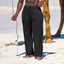 Pantalons en Coton Lin Élastiques pour Hommes
