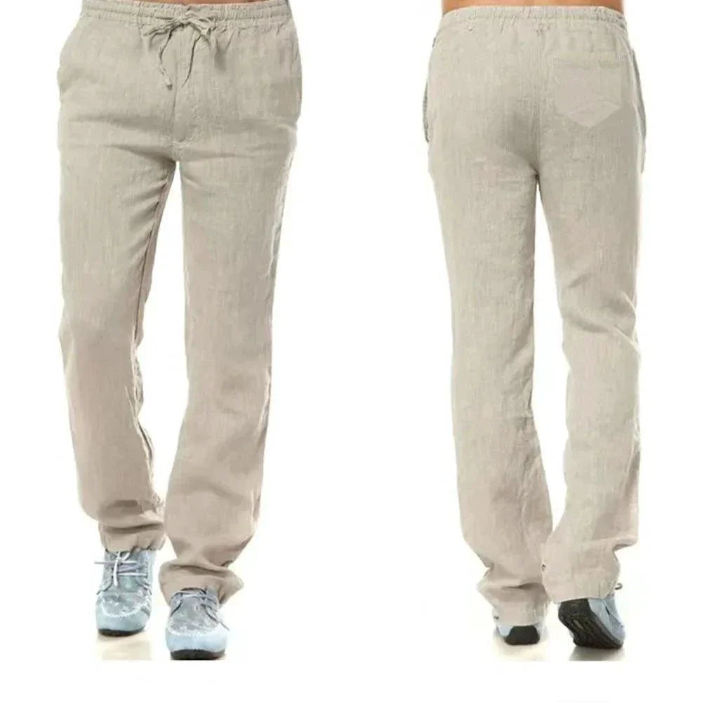 Pantalones de Algodón y Lino para Hombre - MANDOTOS