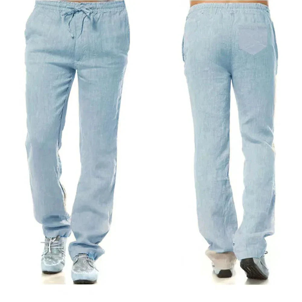 Pantalones de Algodón y Lino para Hombre - MANDOTOS
