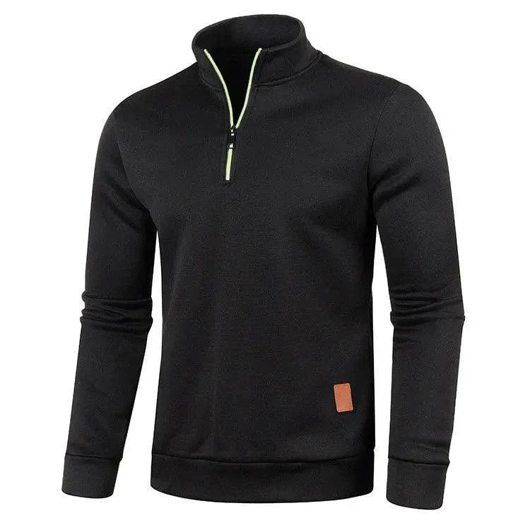 Men's Half Zipper Turtleneck Sweatshirt - Cozy & Stylish