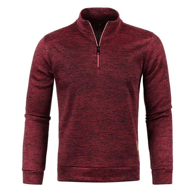 Men's Half Zipper Turtleneck Sweatshirt - Cozy & Stylish