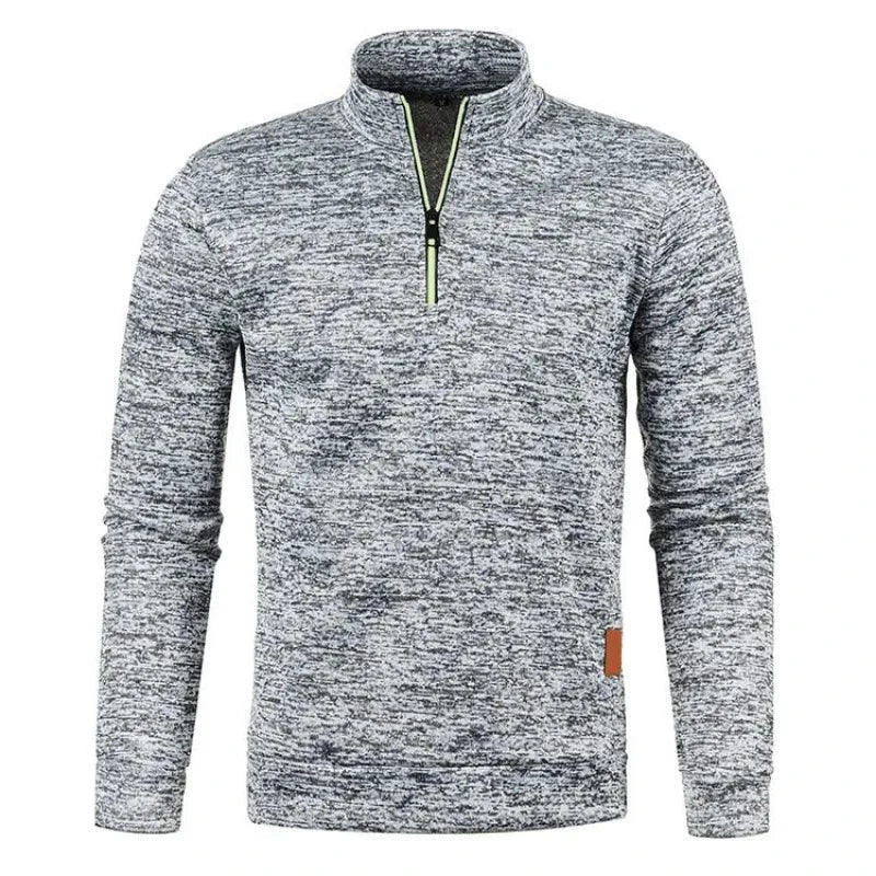 Men's Half Zipper Turtleneck Sweatshirt - Cozy & Stylish