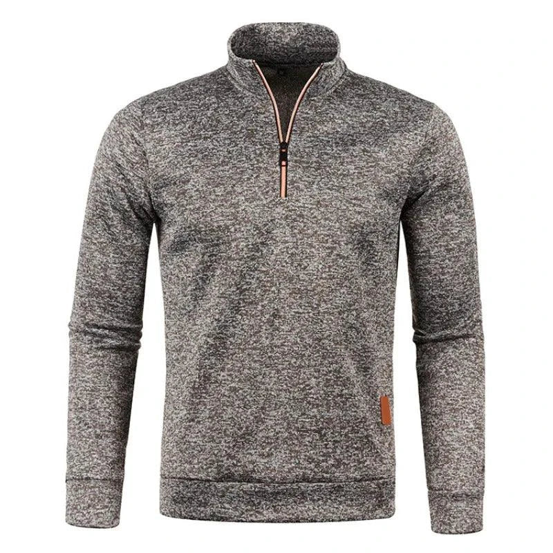Men's Half Zipper Turtleneck Sweatshirt - Cozy & Stylish