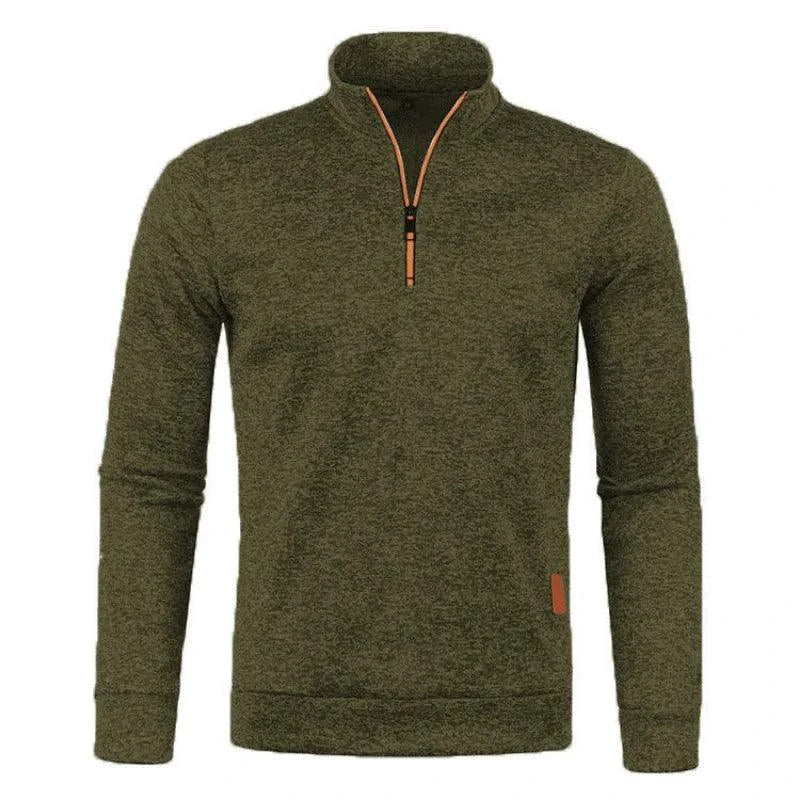 Men's Half Zipper Turtleneck Sweatshirt - Cozy & Stylish